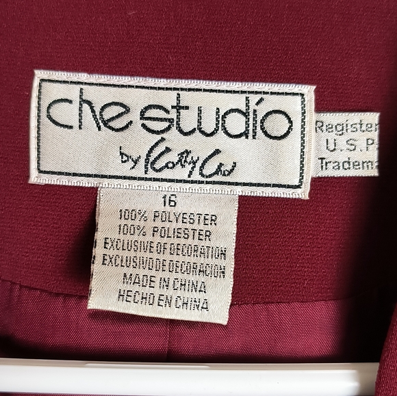 Embellished Red Blazer Women's Size 16 Tall Office Career Vintage Y2K Elegant - Picture 8 of 16